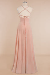 Chic Straps Sleeveless Chiffon Affordable Bridesmaid Dresses with Ruffle-27dress